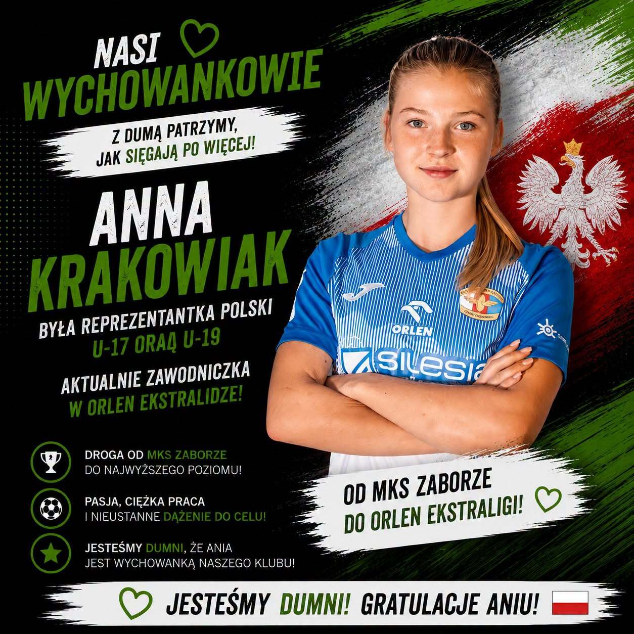 Anna Krakowiak — wychowanka MKS Zaborze