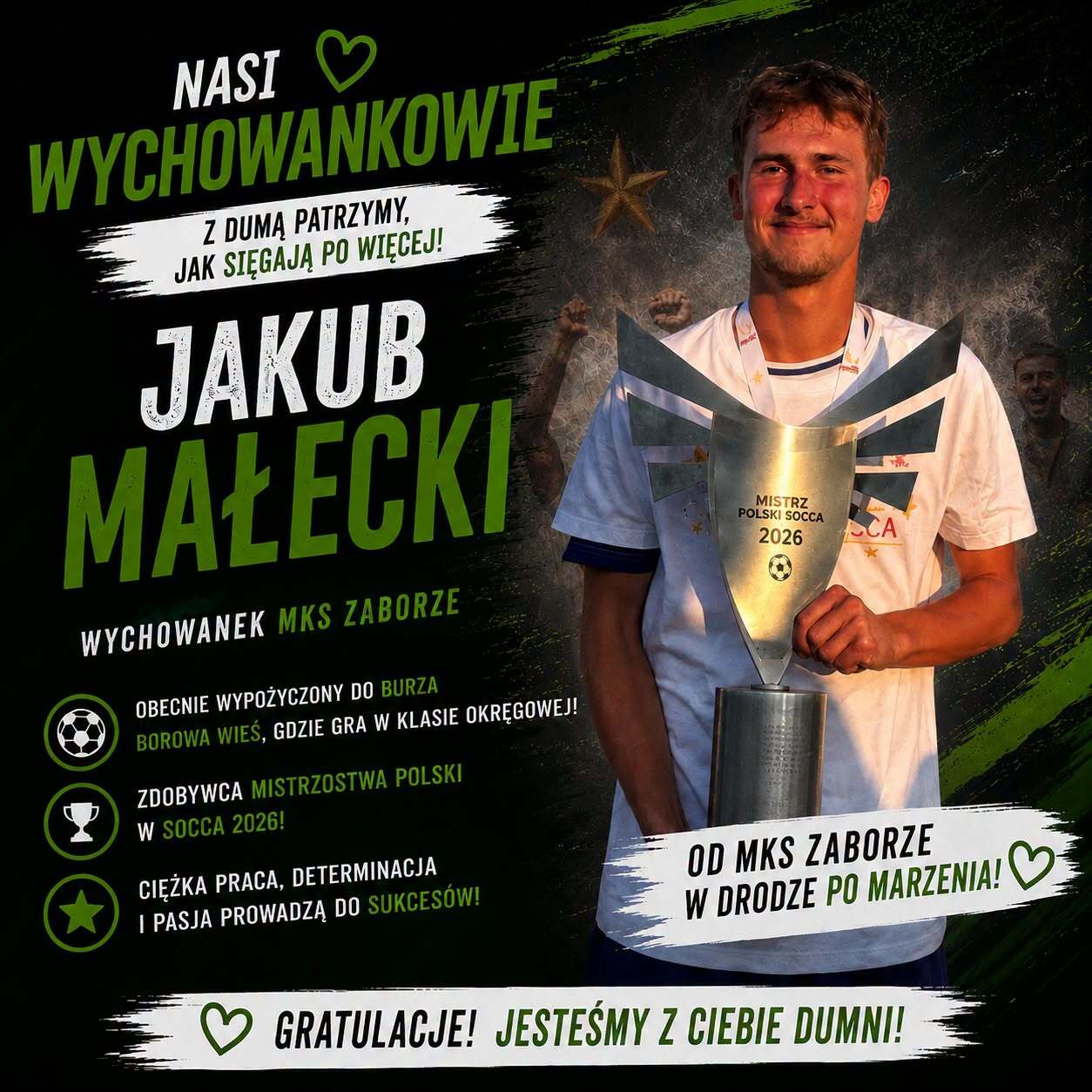 Jakub Małecki — wychowanek MKS Zaborze