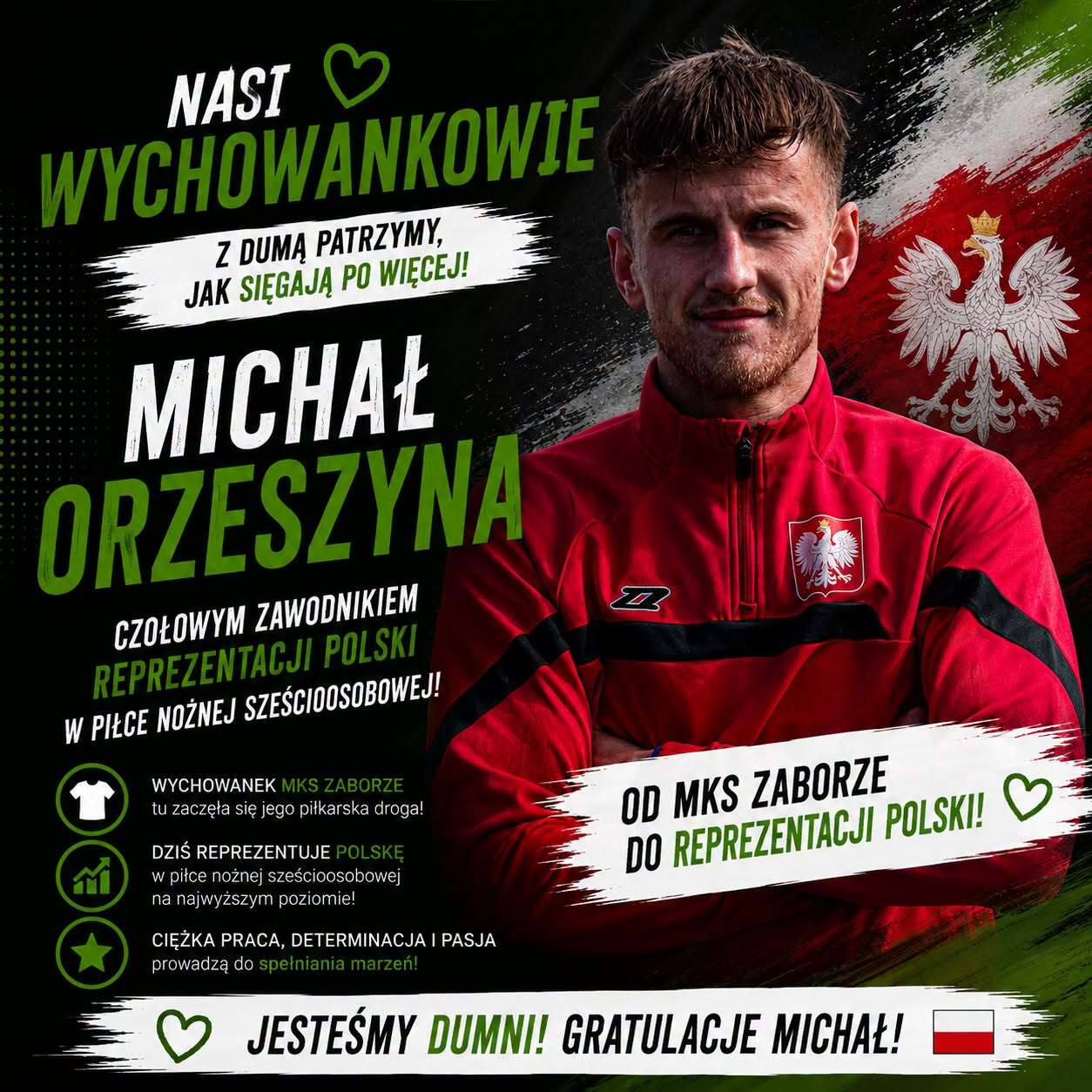 Michał Orzeszyna — wychowanek MKS Zaborze